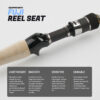 KUYING fishing rod with Fuji reel seat, lightweight, smooth, sensitive, durable fishing tackle.